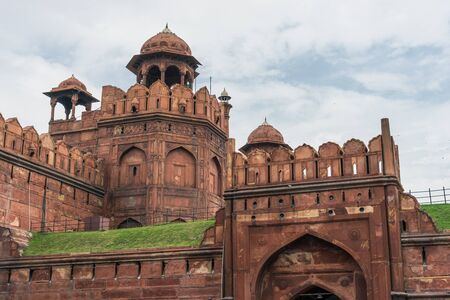 Dome of Red fort, landmark of New Delhi city, India, Asiaの写真素材