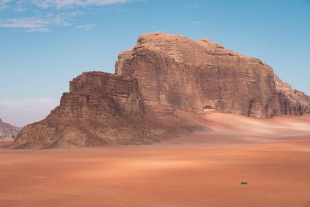 Landscape of Wadi Rum desert, red desert south part of Jordan, Arab, Asiaの写真素材