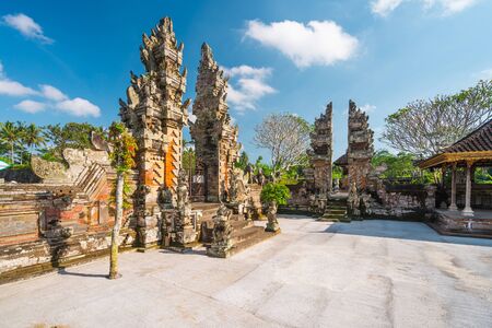 Traditional Bali temple gate in Bali island, Indonesia, Asiaの写真素材
