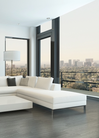 Modern living room interior with design furnitureの写真素材