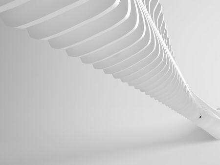Picture of White abstract background with wave shaped formの写真素材