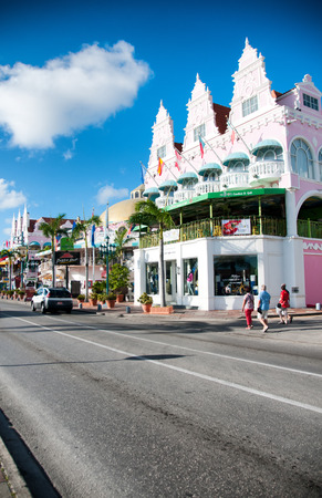 Picture of Aruba (Caribbean) - House exteriors at Oranjestadのeditorial素材