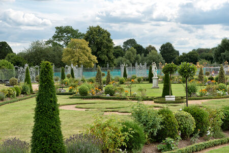 The Privy Garden at Hampton Court Palace near London, UKのeditorial素材
