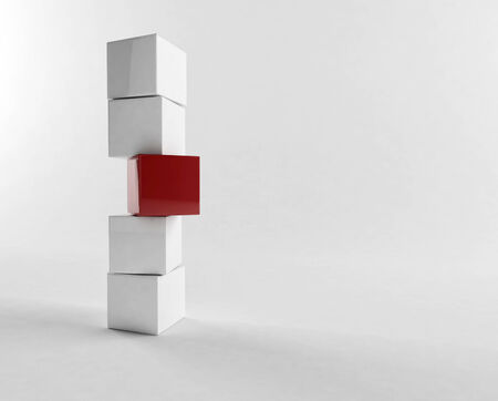3D rendering of a stack of cubes
