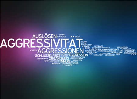 Word cloud of aggression in German language