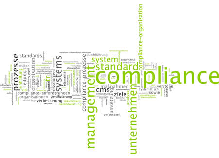Word cloud of compliance in German languageの写真素材