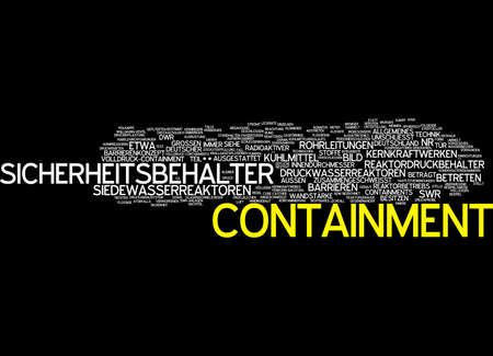 Word cloud of containment in German languageの写真素材