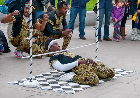 Jamaican Street artist performance at Southbank, Londonのeditorial素材