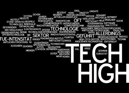 Word cloud of high tech in German languageの写真素材