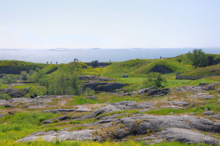 Landscape of Suomenlinna の写真素材