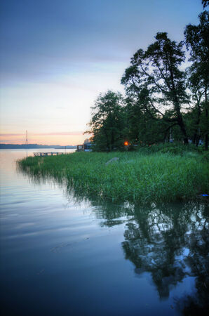 Panorama of seashore in Helsinki, Finlandの写真素材