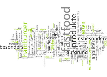 Word cloud - fast foodの写真素材