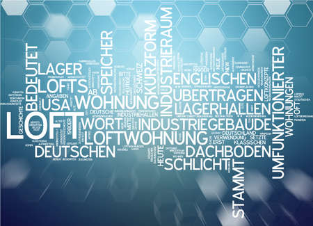 Word cloud - loftの写真素材