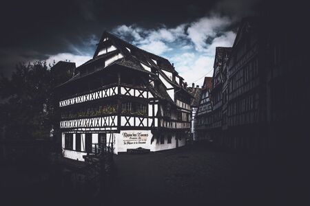 STRASBOURG (FRANCE) - 13 April 2017: Petite France historic quarter of the city of Strasbourg in Alsace, eastern Franceのeditorial素材