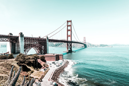 Golden Gate Bridge in San Francisco, California, USA.の写真素材