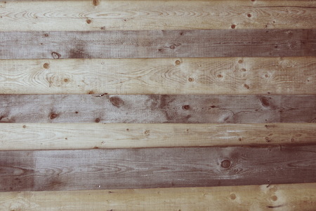 Wooden brown knotty rough planks textureの写真素材
