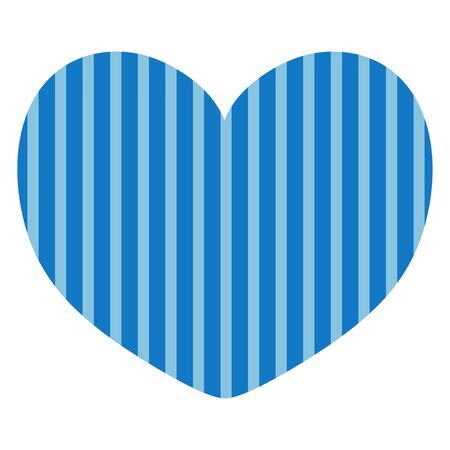 Blue striped heartの写真素材