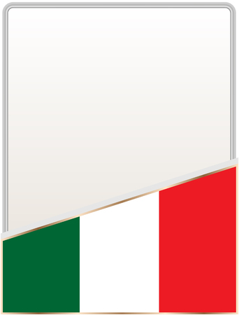 Italian flag frame with empty white space for your textのイラスト素材