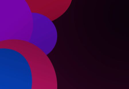 Dark background with colorful round shapes and copy space for text.