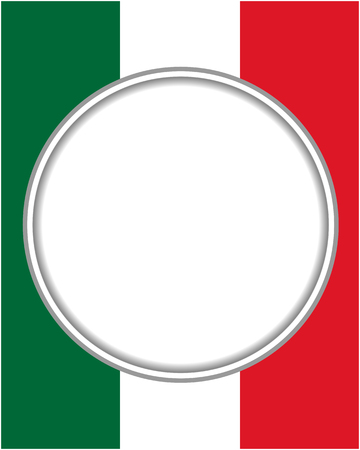 Green and red stripes with circleのイラスト素材