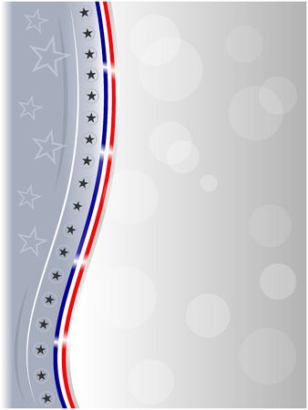 American flag symbols background frame border with stars and clean space for your text for brochure, flyer, card.のイラスト素材