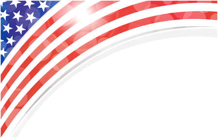 American abstract flag holiday corner banner border with an empty space for text.のイラスト素材