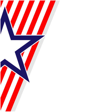 American flag symbols background frame with empty space for text.のイラスト素材