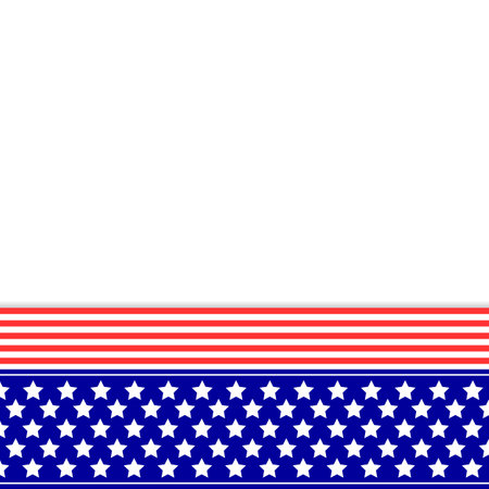 American flag symbols border frame mockup with empty space for text.のイラスト素材