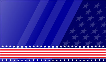 American flag symbols patriotic border frame on a blue background with copy space for your text.のイラスト素材
