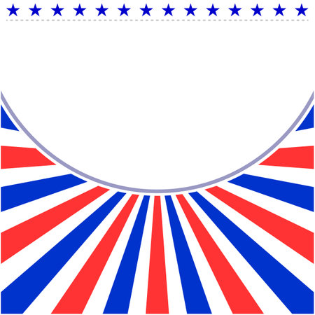 American abstract background frame with US flag symbols design template.のイラスト素材