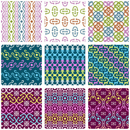 Seamless patterns setのイラスト素材