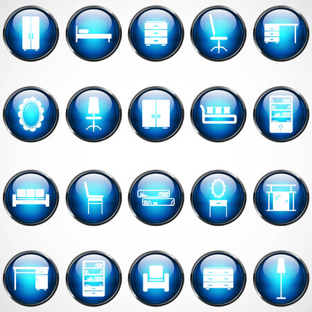 Furniture icons setのイラスト素材