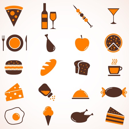 Food iconsのイラスト素材