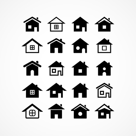 Houses iconsのイラスト素材