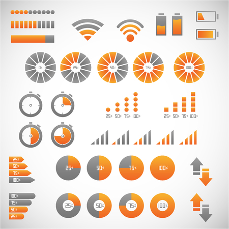 Indicators collectionのイラスト素材