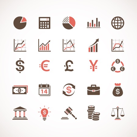 Business and finance iconsのイラスト素材