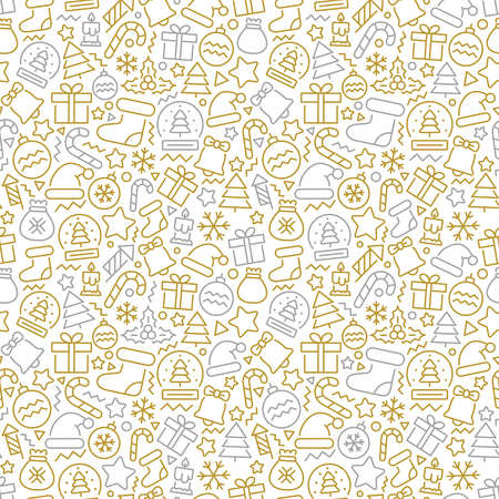 Christmas seamless patternのイラスト素材