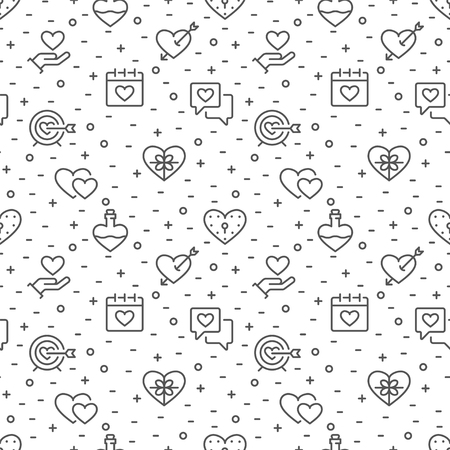 Seamless pattern with elements for Saint Valentines Day or weddingのイラスト素材