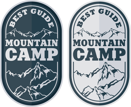 mountain adventure camping expedition icon emblemのイラスト素材