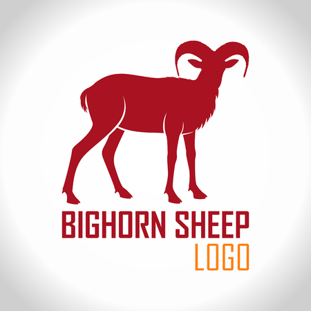 vector bighorn sheep icon labelのイラスト素材