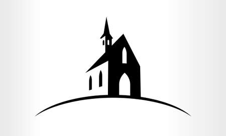 Vector Illustration of a Church logo emblemのイラスト素材