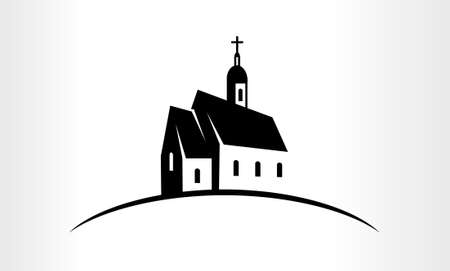 Vector Illustration of a Church logo emblemのイラスト素材