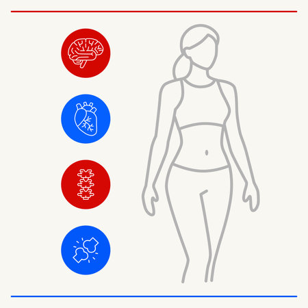 Body Systems and Health Iconsのイラスト素材