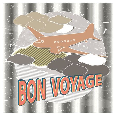 Travel destination retro vector illustrationのイラスト素材