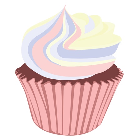 yellow pastel cream cupcake 