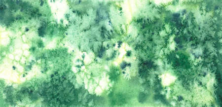 Green abstract watercolor hand painted backgroundの写真素材
