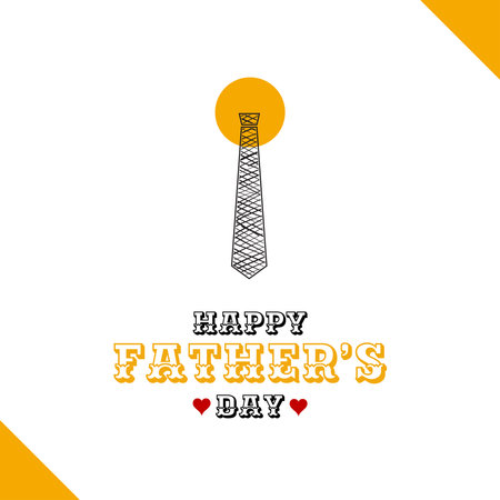 Vector happy fathers day with tie social media postのイラスト素材