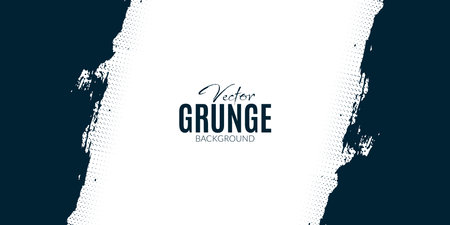 Vector dark blue grunge brush stroke white backgroundのイラスト素材