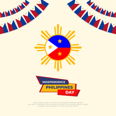 Vector philippines independence day celebration social media post designのイラスト素材