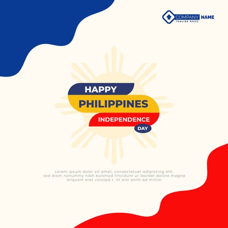 Vector philippines independence day celebration social media postのイラスト素材